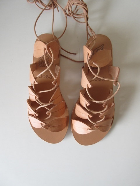 未使用 希少 ANCIENT GREEK SANDALS with dosa / エンシェントグリークサンダルズ ドーサ FILOSIA 37 NATURAL * サンダル_画像6