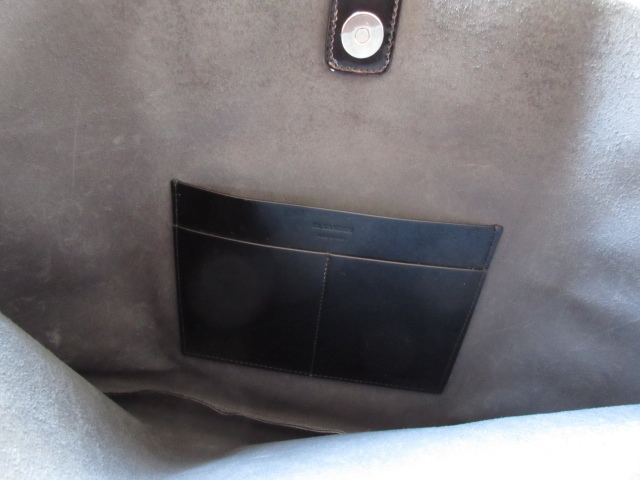 美品 JIL SANDER / ジル・サンダー Patent Leather Shoulder Bag In Black * パテントレザー トートバッグ ショルダーバッグ_画像5