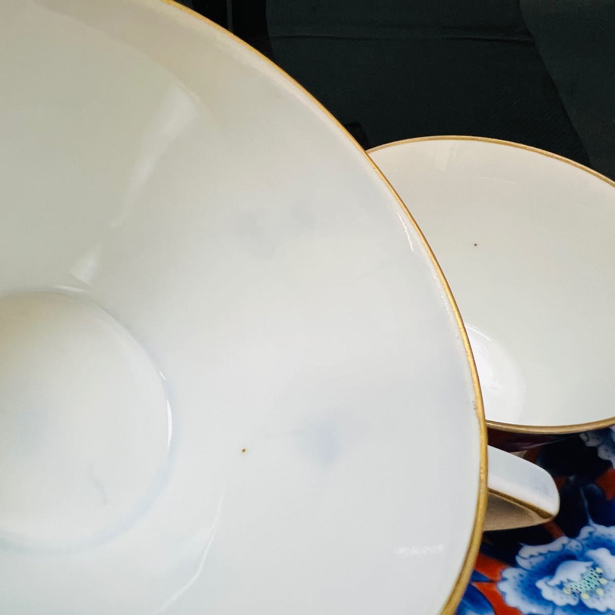 宮内庁御用達 深川製磁 金彩赤牡丹絵 カップ&ソーサー 2客 www.pibid.org