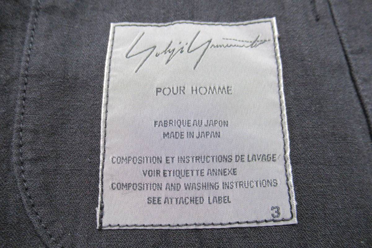 16ss yohji yamamoto pour homme 綿 麻 燕尾デザインジャケット（HO-J77-057）_画像10