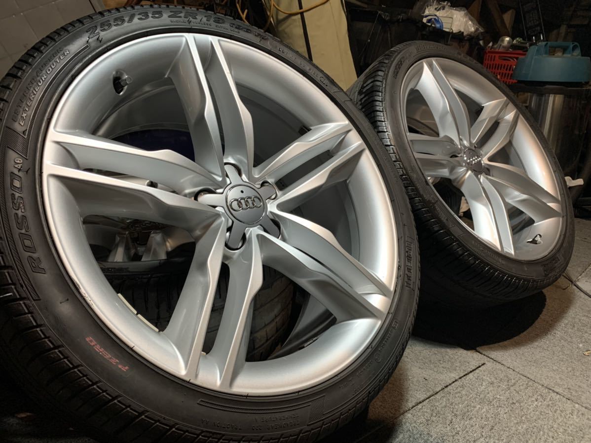 アウディ s5 純正タイヤホイール4本セット!19インチ 8.5j pcd 112 1円