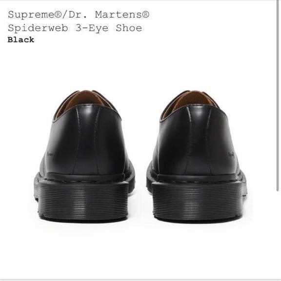 新品】28cm Supreme/Dr. Martens Spiderweb 3-Eye Shoe Black