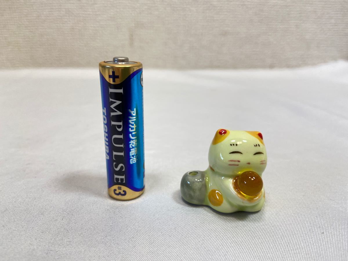 お香たて 猫 陶器 新品 黄色 金運 高さ 1個|PayPayフリマ