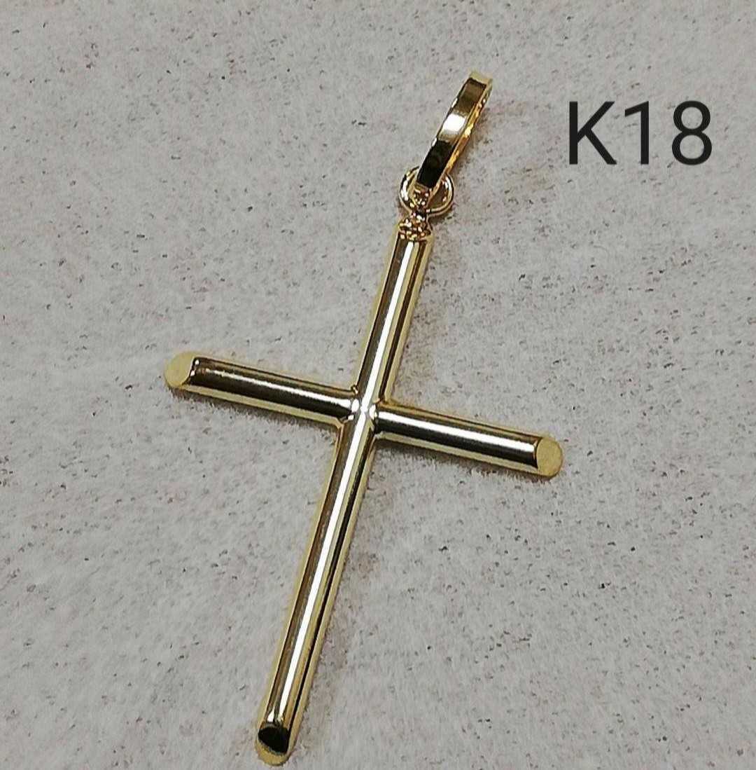 本物】K18 18金 18k YG イエローゴールド クロスペンダントトップ②