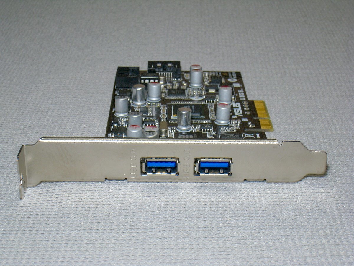 【中古】ASUS PCI-Expressx4接続 SATA6.0Gbpsx2 USB3.0x2ポート増設カード U3S6_画像7
