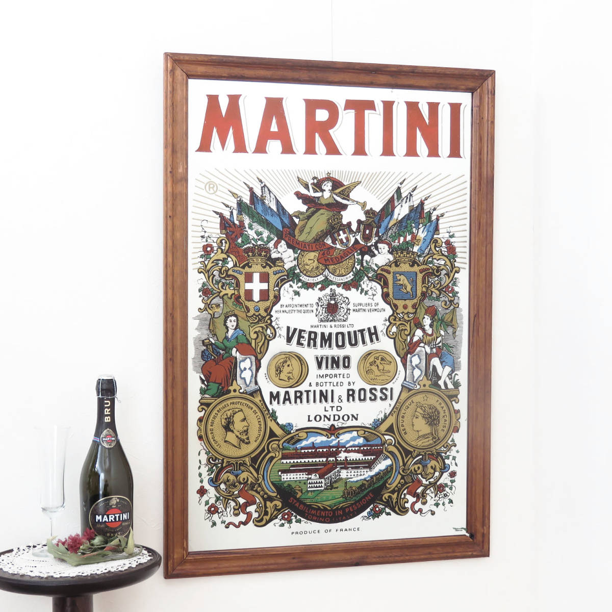 ビンテージ パブミラー MARTINI VERMOUTH（マルティーニ ベルモット