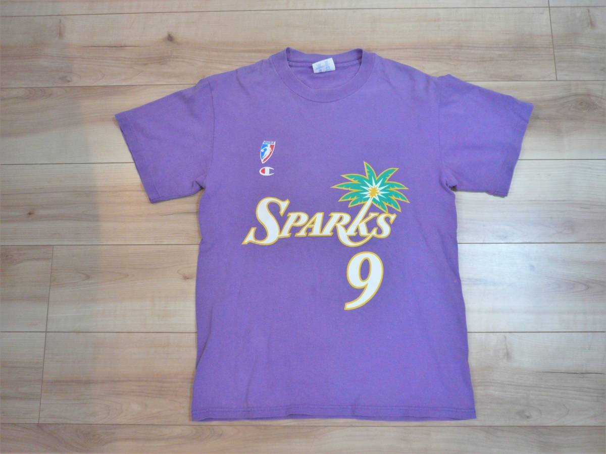 90s CHAMPION WNBA SPARKS ヴィンテージプリントＴシャツ S_画像1