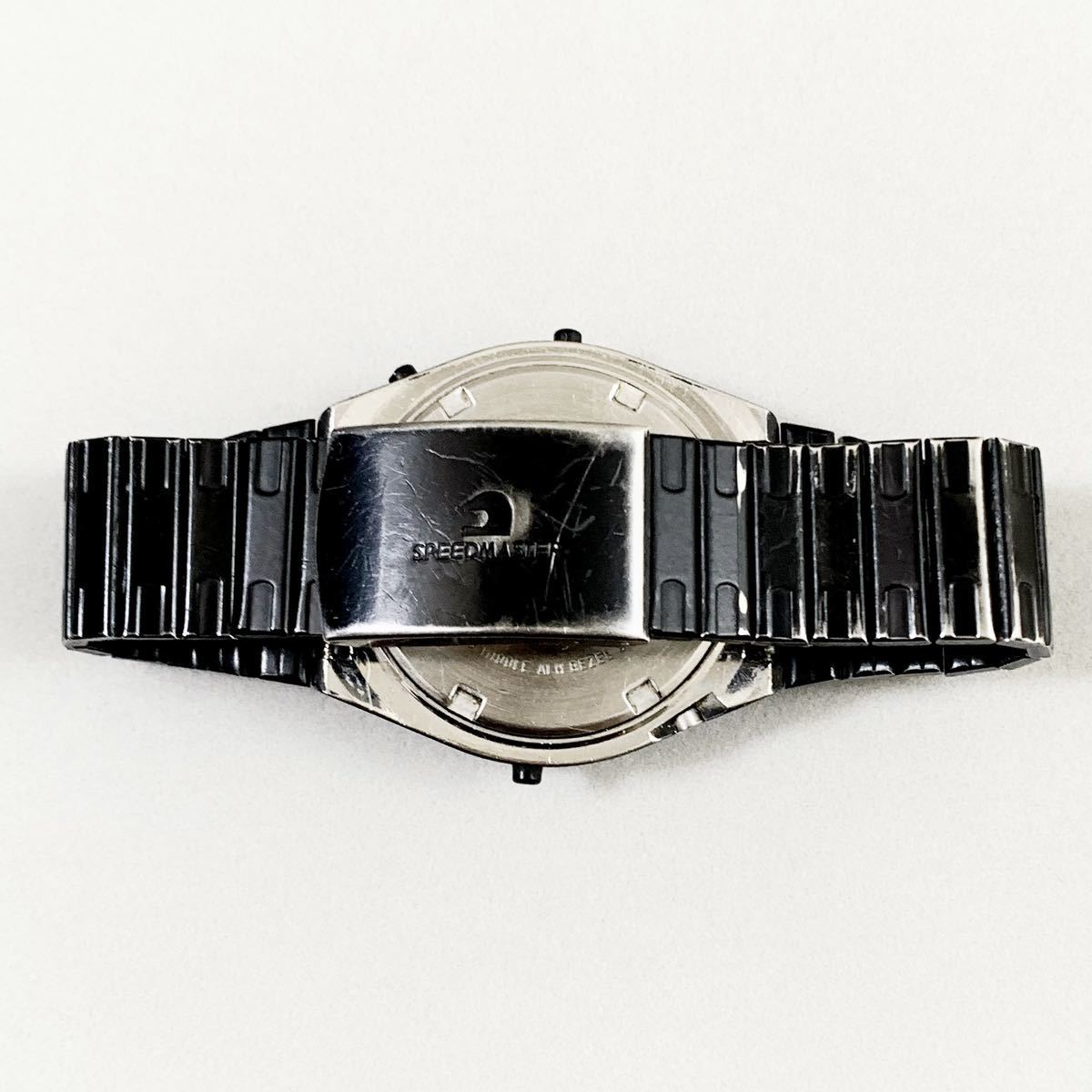 ファッションデザイナー オリジナル/セイコークロノグラフビンテージアストロン初期復刻限定黒 ブラックA828-4000 デジタル スピードマスター ジウジアーロ  SEIKO - 腕時計
