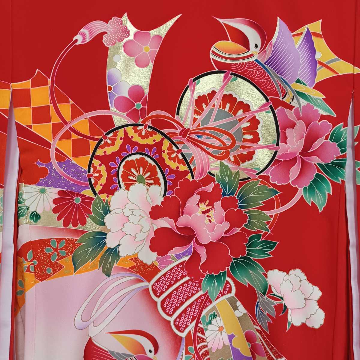 .7) with defect the first . kimono long kimono-like garment .. three . pretty brilliant festival clothes celebration baby girl red 220520
