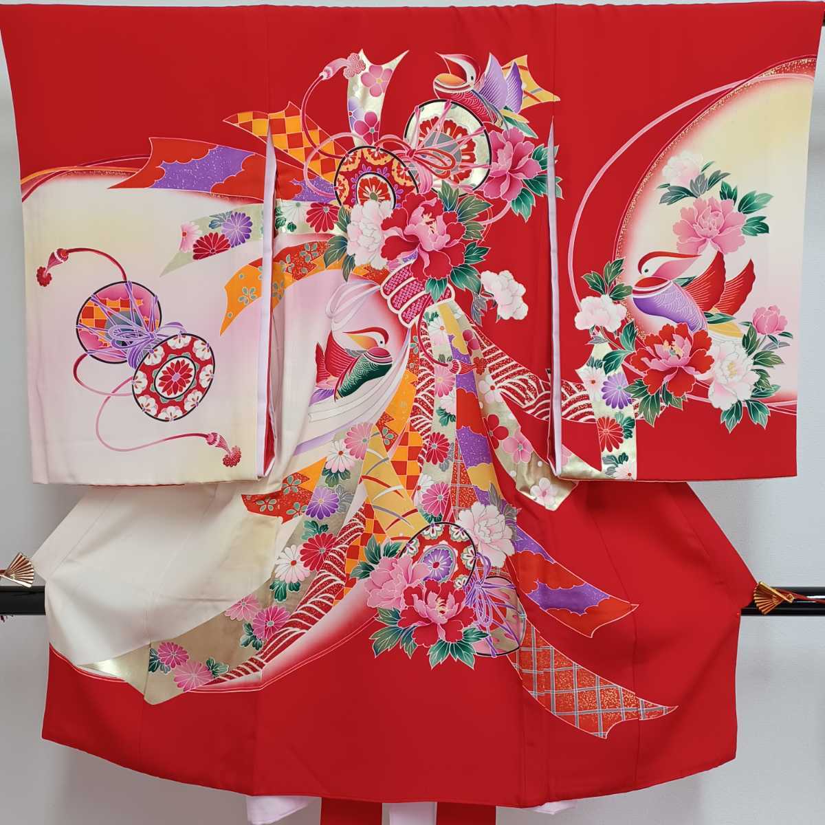 .7) with defect the first . kimono long kimono-like garment .. three . pretty brilliant festival clothes celebration baby girl red 220520