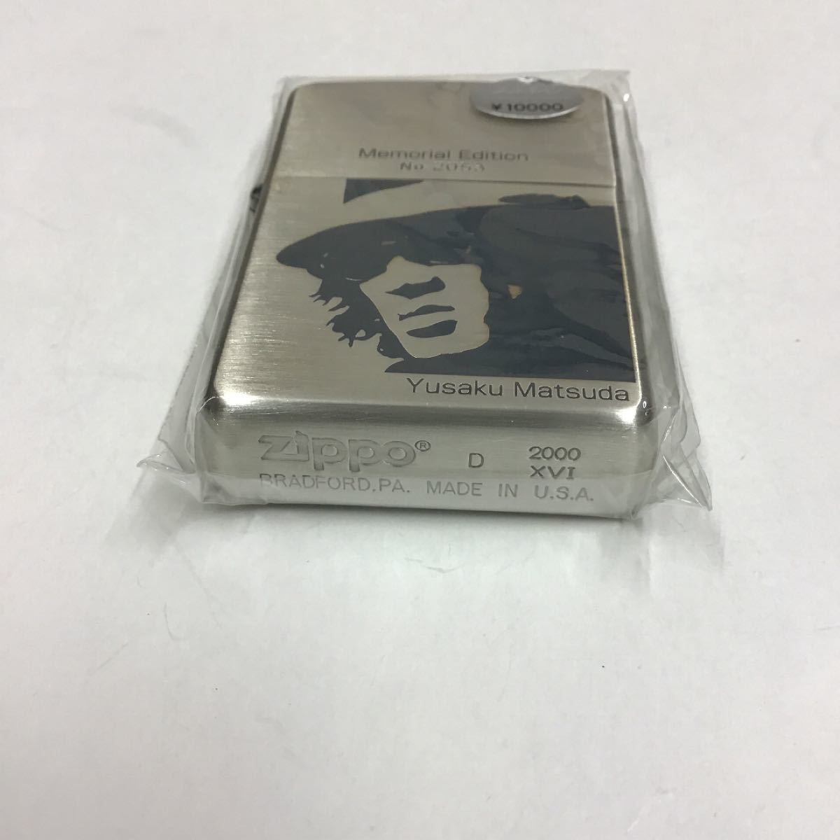 ほぼ未使用 松田優作 限定 ZIPPO ジッポー ライター シルバー 希少 サイン入り