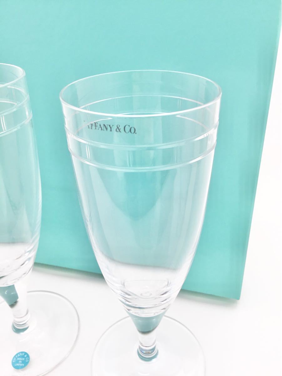 中古未使用　ティファニー アトラスピルスナー ペアグラス  ワイングラス  シャンパングラス TIFFANY&Co.