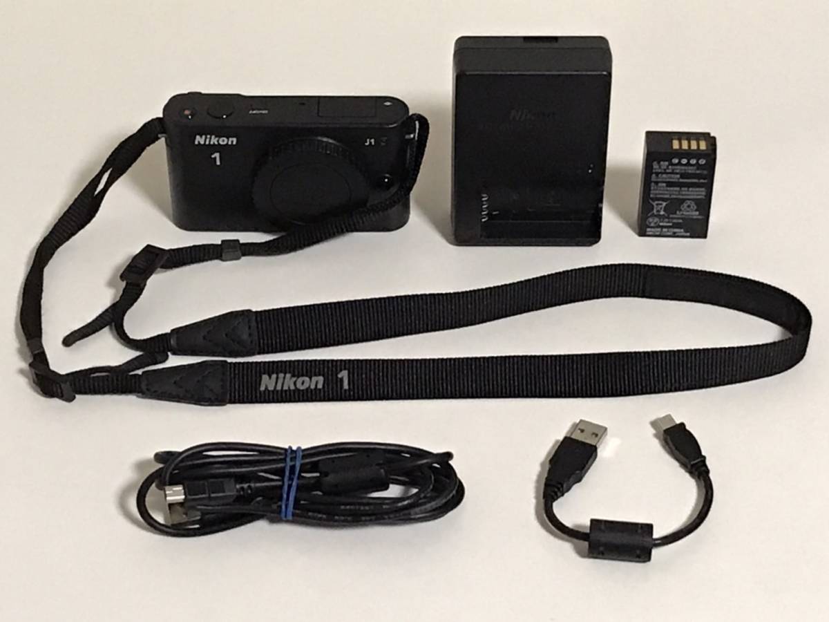 美品 ショット数約400枚 Nikon 1 J1 ニコン ボディ ブラック ミラーレス一眼カメラ デジタルカメラ_画像1