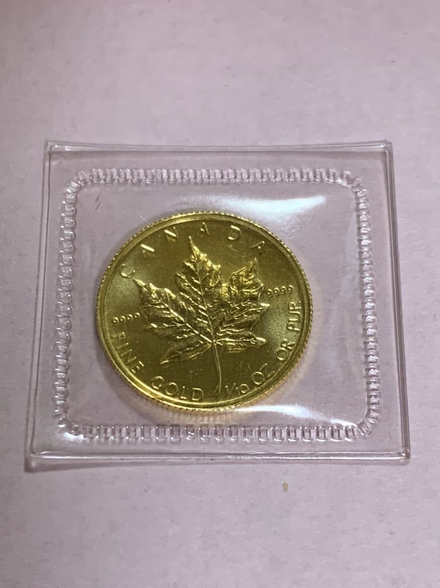 史上最も激安】 メイプルリーフ 金貨 プルーフ硬貨 カナダ 1986年 1/10