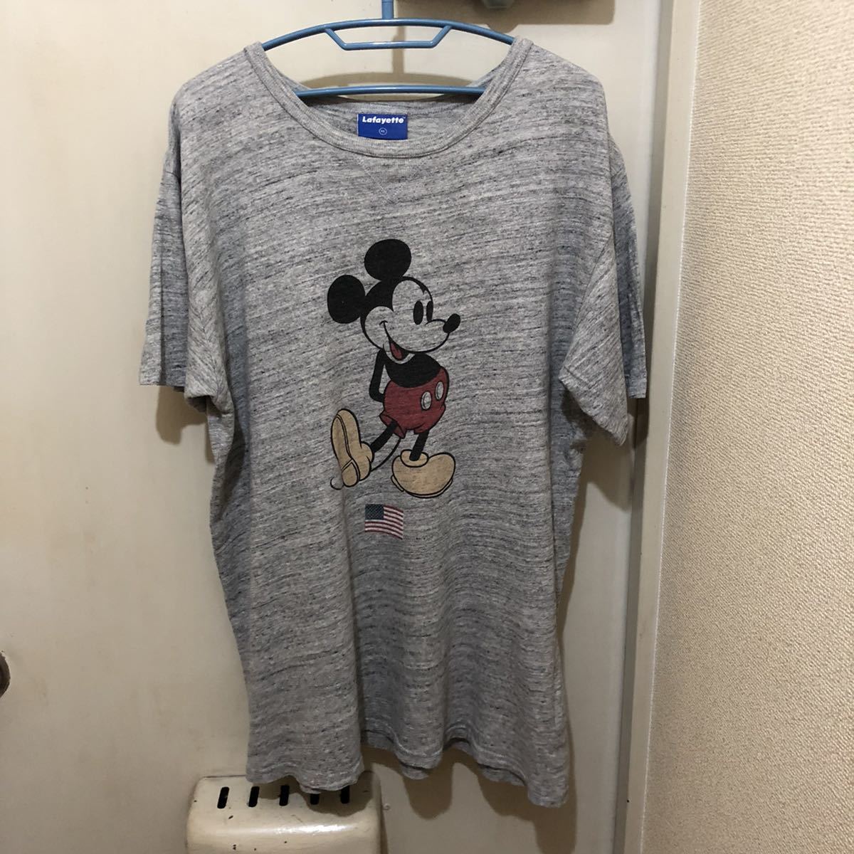 XLサイズ！Lafayette×ディズニー 古着半袖Tシャツ 杢グレー ラファイエット Disney ミッキーマウス_画像5