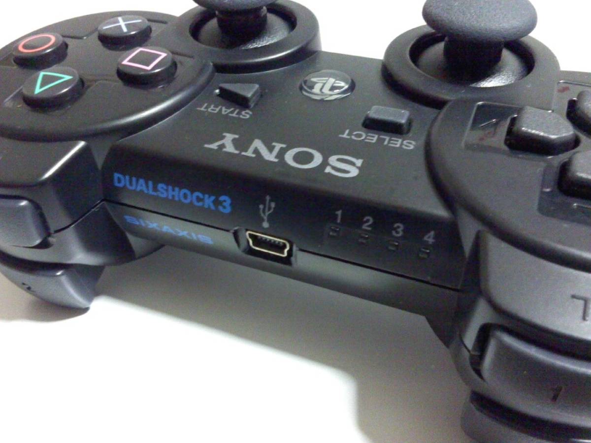 Playstation3 コントローラー ケーブル セット　　　　　　　　　　SONY PS3 ブラック プレイステーション クラシック 充電 バッテリー USB_画像2