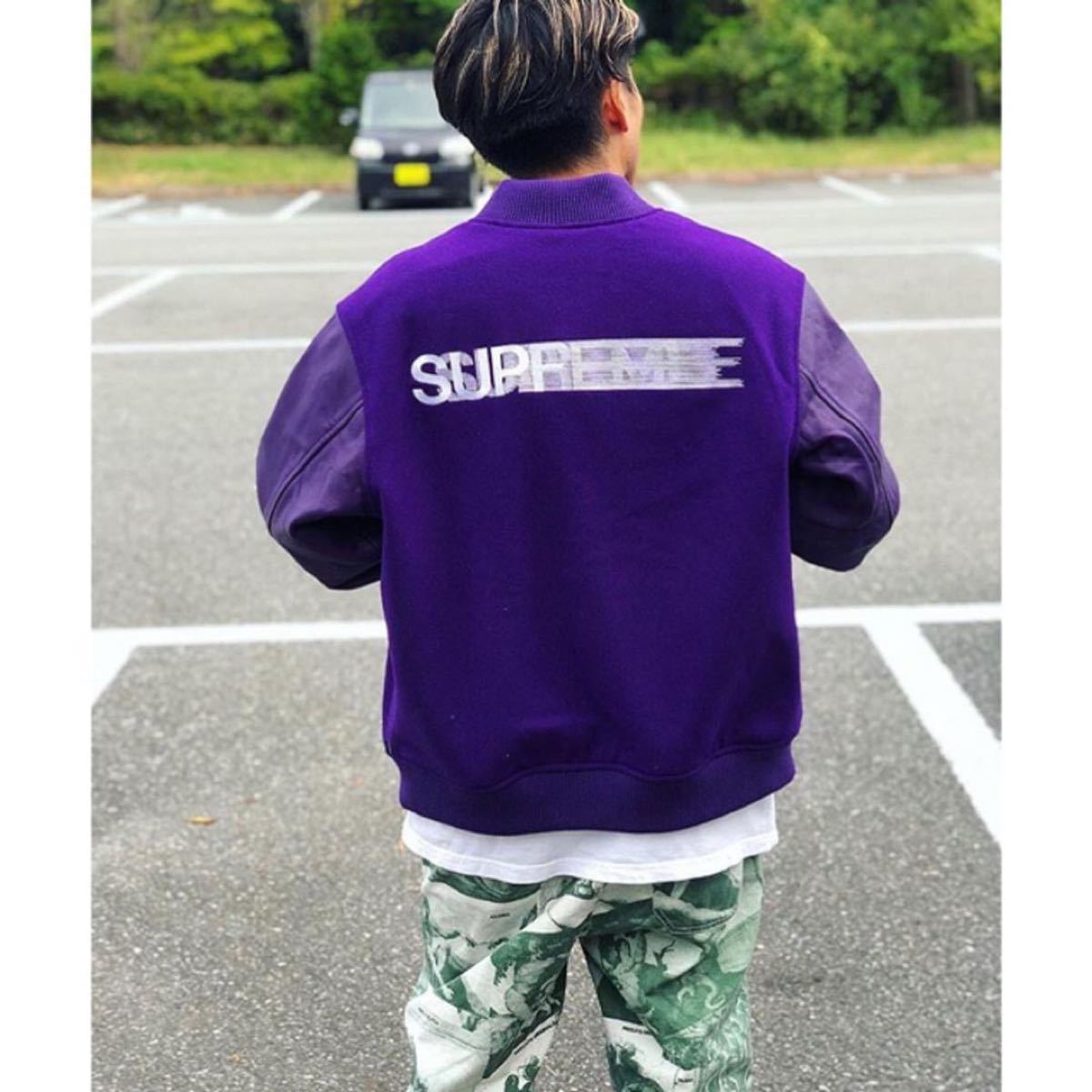 Supreme Motion Logo Varsity Jacket スタジャンSサイズ紫