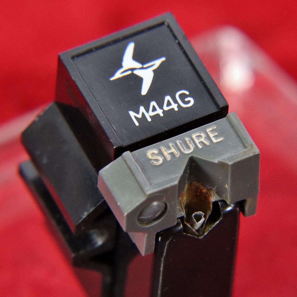 SHURE/シュアー M44G カモメロゴ 初期ボディ MM型 針折れ品 中古品 本体再生動作確認済み 送料込み　22E27002_画像7