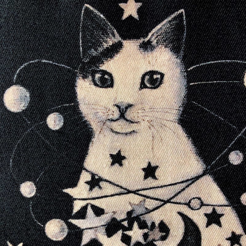 星月猫★アート「星月猫 ににこ」絵画F0 複製画　木製パネル貼り「003」猫_画像3