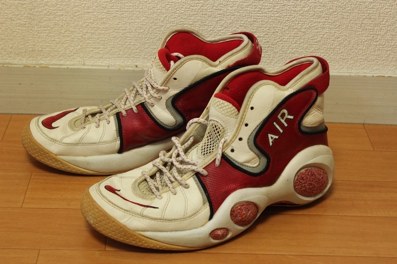  super rare sample * Nike NIKE 95 AIR ZOOM FLIGHT air zoom flight original Hi cut sneakers white red * that time thing original retro 