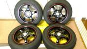 １円スタート！！「中古」5ZIGEN FN01R-Cα 14×5J+45 PCD100 4H ハブ径67.1 TOYO TEO plus 155/65　４本組