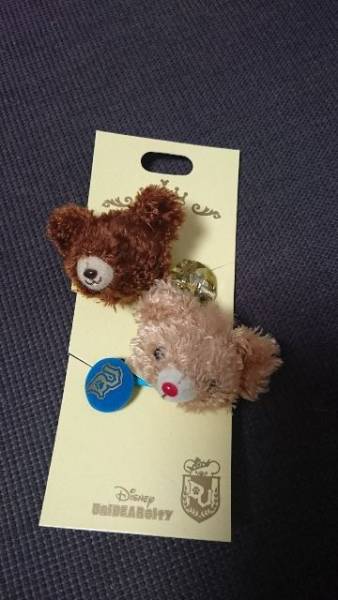  new goods Disney buy Uni Bear. soft toy hair elastic 2 piece set popular complete sale rare 