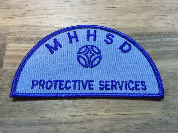 80's デッドストック 企業ワッペン 新品 即決 MHHSD PROTECTIVE SERVICES 世田谷ベース SETAGAYA BASE_画像1