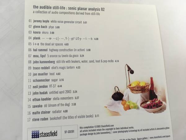 ★the audible still-life : sonic planar analysis02 a collection of audio compositions derived from still-life★関連jon mueller_画像2