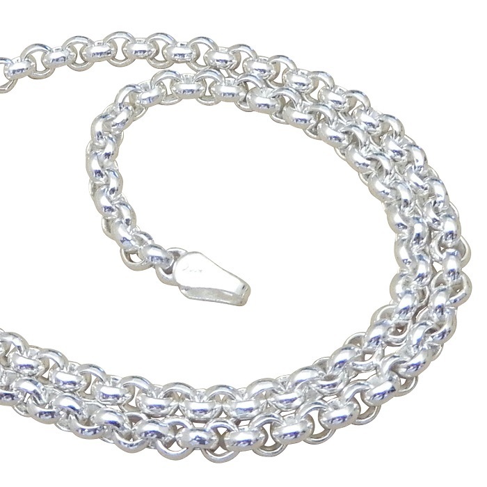 殿堂 45cm ロールチェーン シルバー925 メンズ ネックレス 3.3mm rl145 ロールネックレス 太め のみ チェーン メンズ シルバーネックレス シルバー