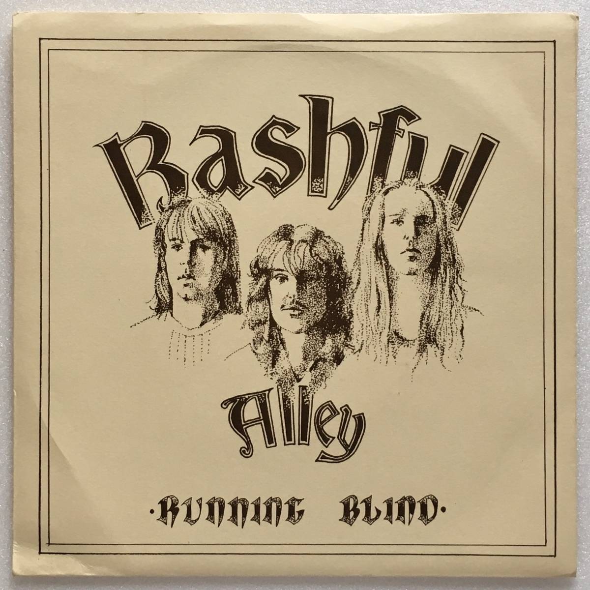 BASHFUL ALLEY「RUNNING BLIND」UK ORIGINAL GRAFFITI BA001 '82 MEGA RARE NWOBHM 7INCH SINGLE with A PICTURE SLEEVE THEIR ONLY ISSUED