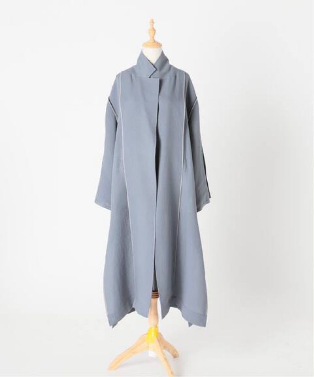 ☆新品☆Spick and Span☆ビッグカラーガウンコート☆ブルー☆38