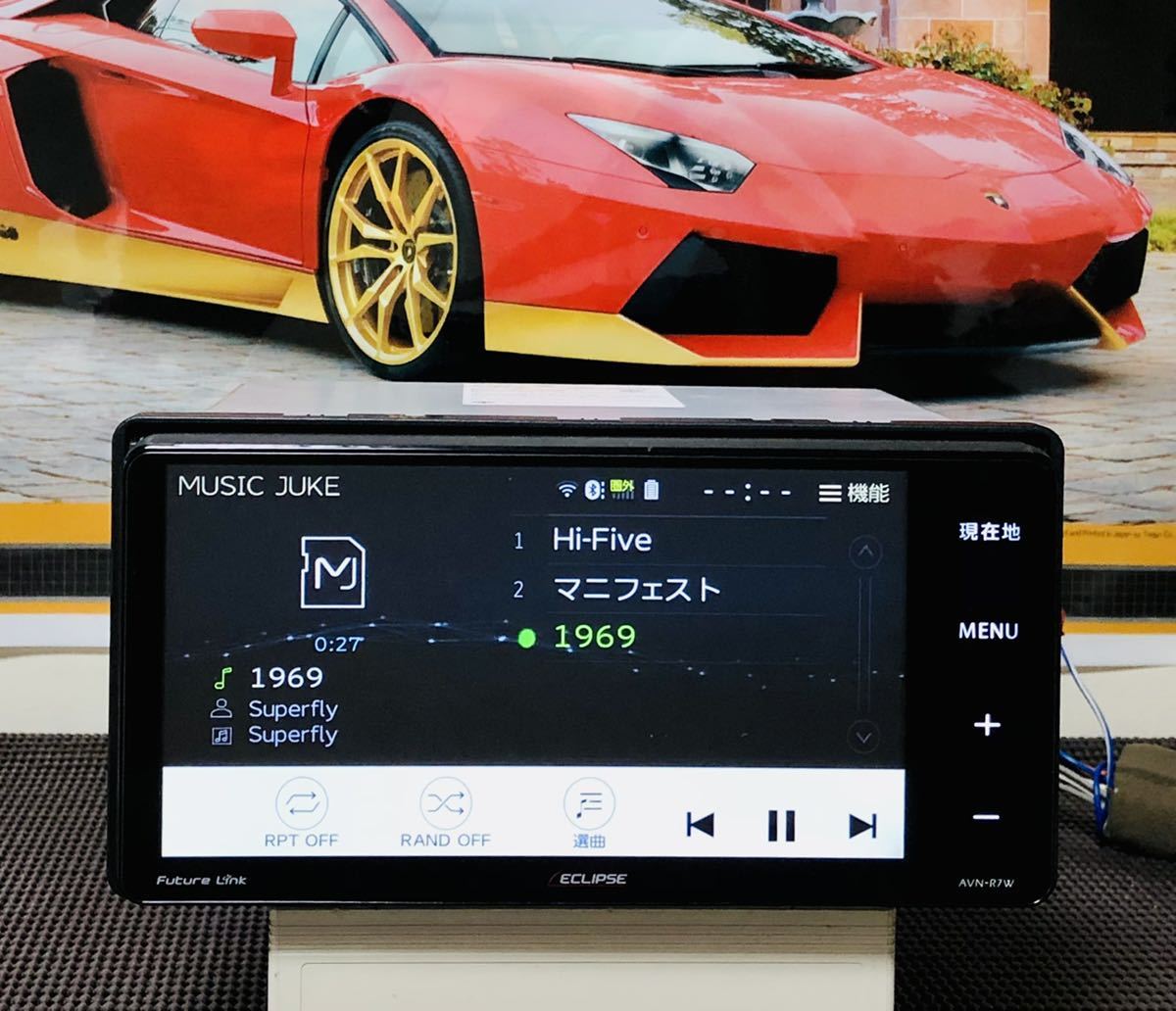 保証付動作】 ECLIPSEイクリプスAVN-R7WメモリーナビBluetooth/WiFi
