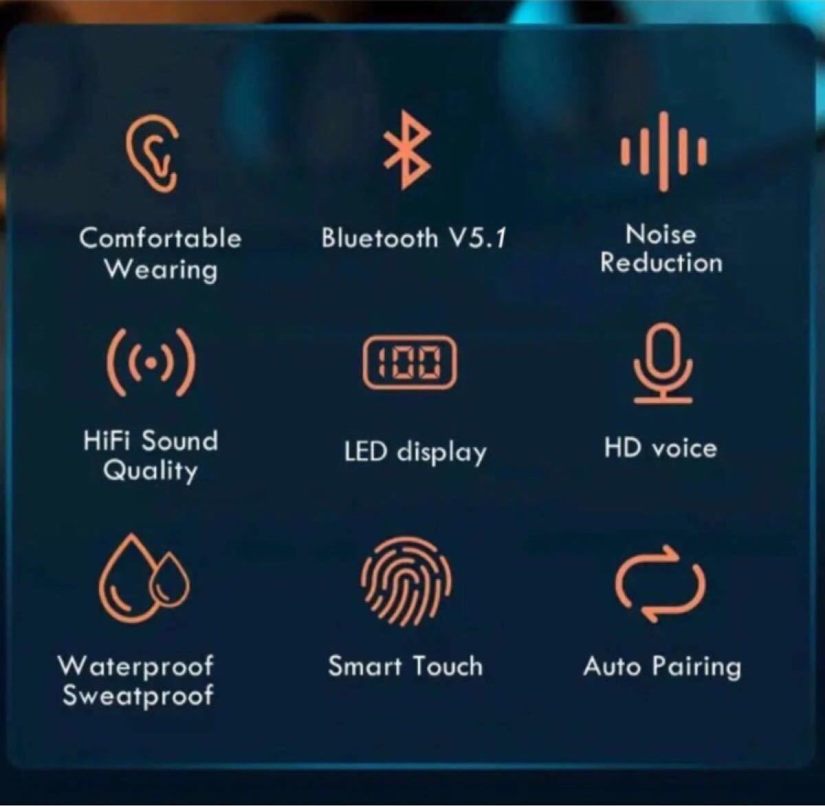 ワイヤレスイヤホン イヤフォン 最新Bluetooth5.1&HiFi &ノイズキャンセリング ブルートゥース 防水IPX7