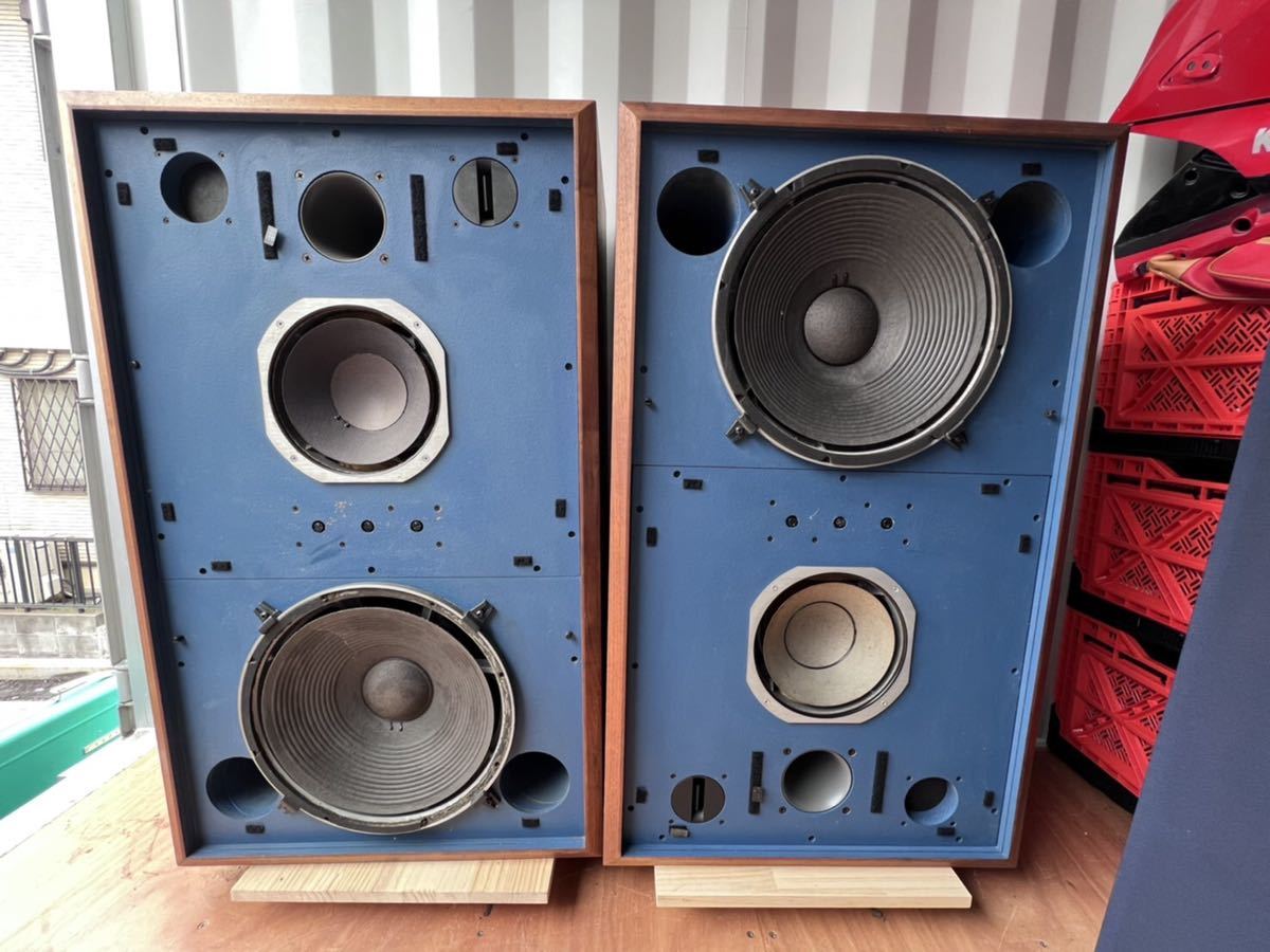 卓抜 JBL 4345 グリルエンブレム ロゴプレート中古2枚 新品金具4個