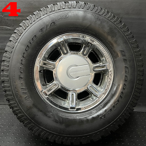 売り切り! ホイール HUMMER H2 純正17インチアルミホイールタイヤ付き4