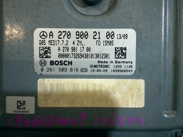  Mercedes Benz B Class B180 W246 DBA-246242 original engine computer - key attaching A2709002100 270910 7AT operation verification settled (ECU