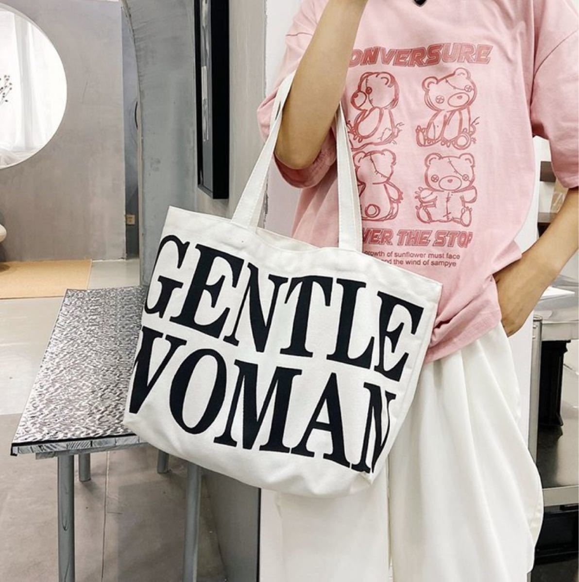 【Gentlewoman】Brightlight Double Strap トート ブラック ☆GENTLEWOMAN☆ テリー トートバッグ ブラック