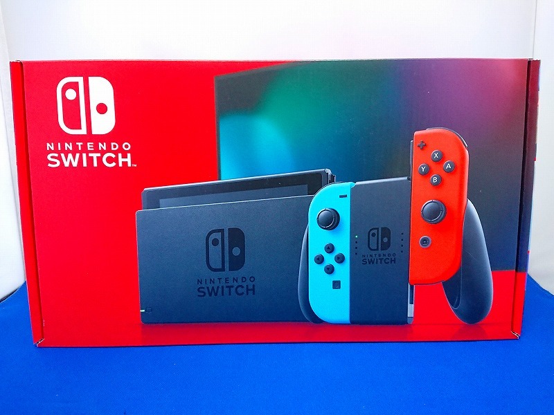 1円～【未使用】Nintendo Switch 本体 [Joy-Con(L) ネオンブルー/(R) ネオンレッド]②（8291）_画像1