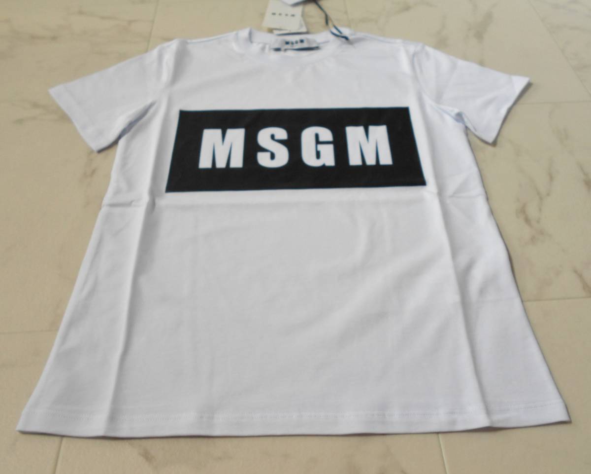 新品 MSGM ボックスロゴ 定番 Tシャツ 半袖 ブランドTシャツ 海外