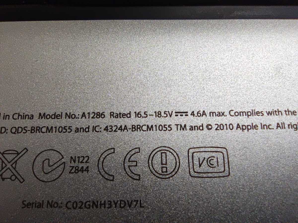 15インチ/Macbook8,2/i7+16G+新品SSD320G/