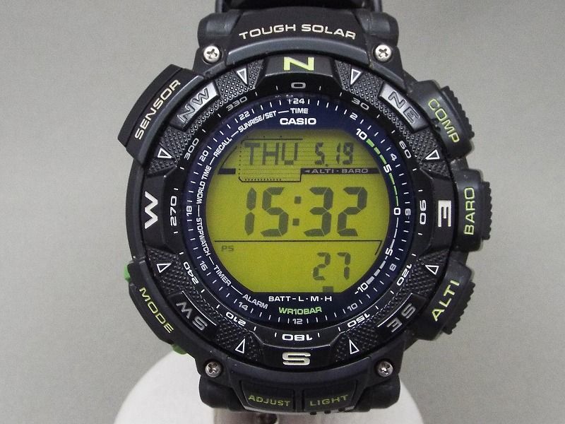 1円〜! CASIO/カシオ プロトレック ソーラー デジタル腕時計 PRG-240 【W5304y】_画像1