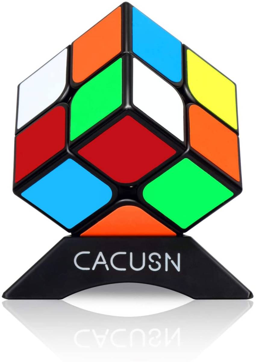 新品　CACUSN ルービックキューブ 立体パズル 令和進化版進化型 回転スムーズ 世界基準配色 初心者　子供向け スタンド付き2＊2_画像1