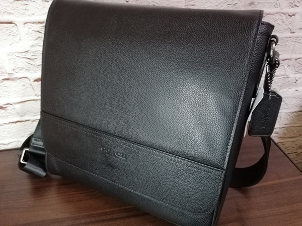 未使用1円スタート】COACHコーチショルダーバッグF68015黒ブラック