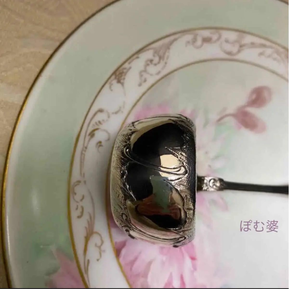【フランス製】純銀 スターリングシルバー／ティーストレーナー 茶漉し 茶こし