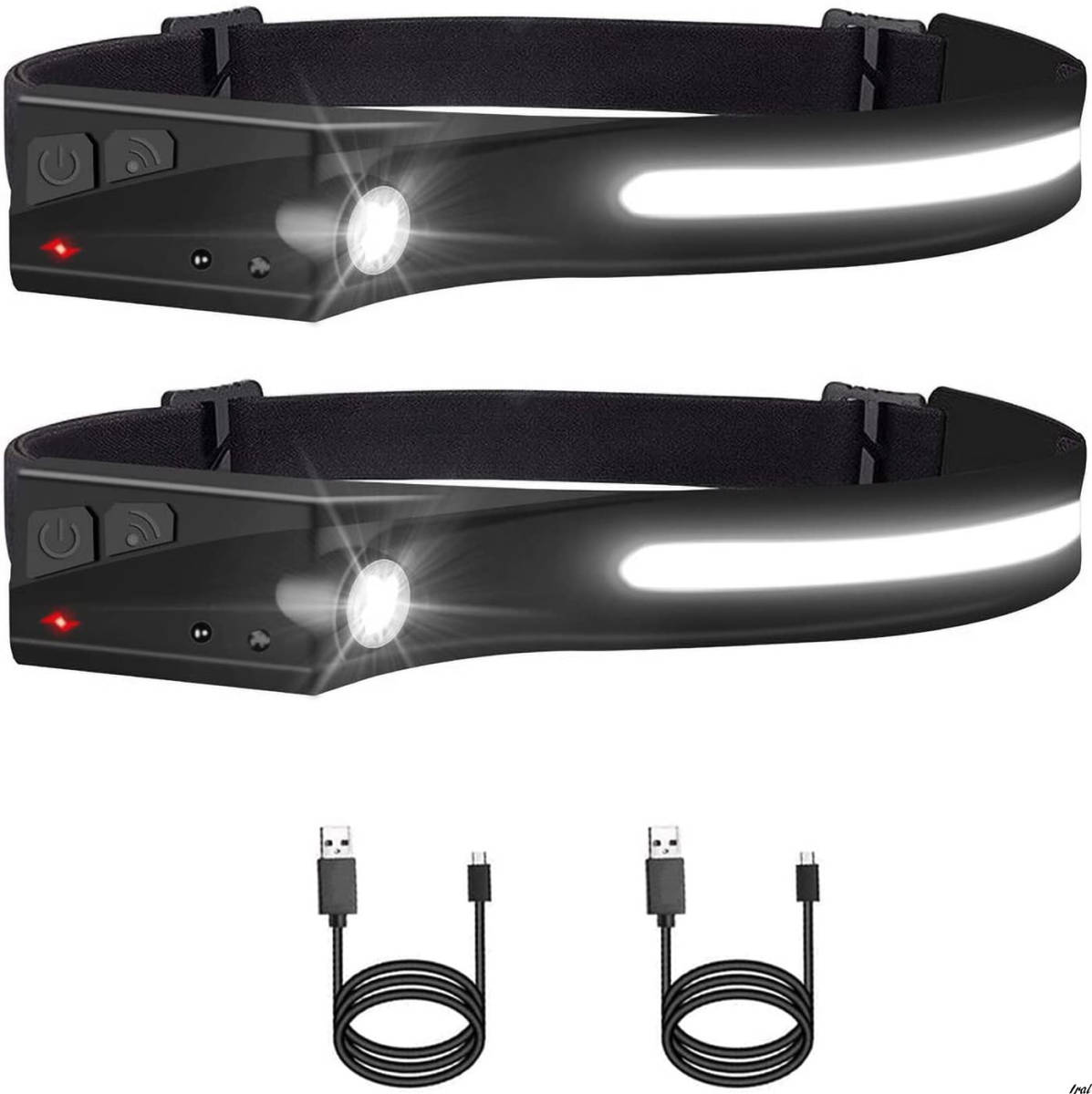 ヘッドライト 高輝度 LED ヘッドランプ USB 充電式 IPX4防水 防塵 登山 キャンプ 作業 釣り アウトドア キャンプ 停電 防災