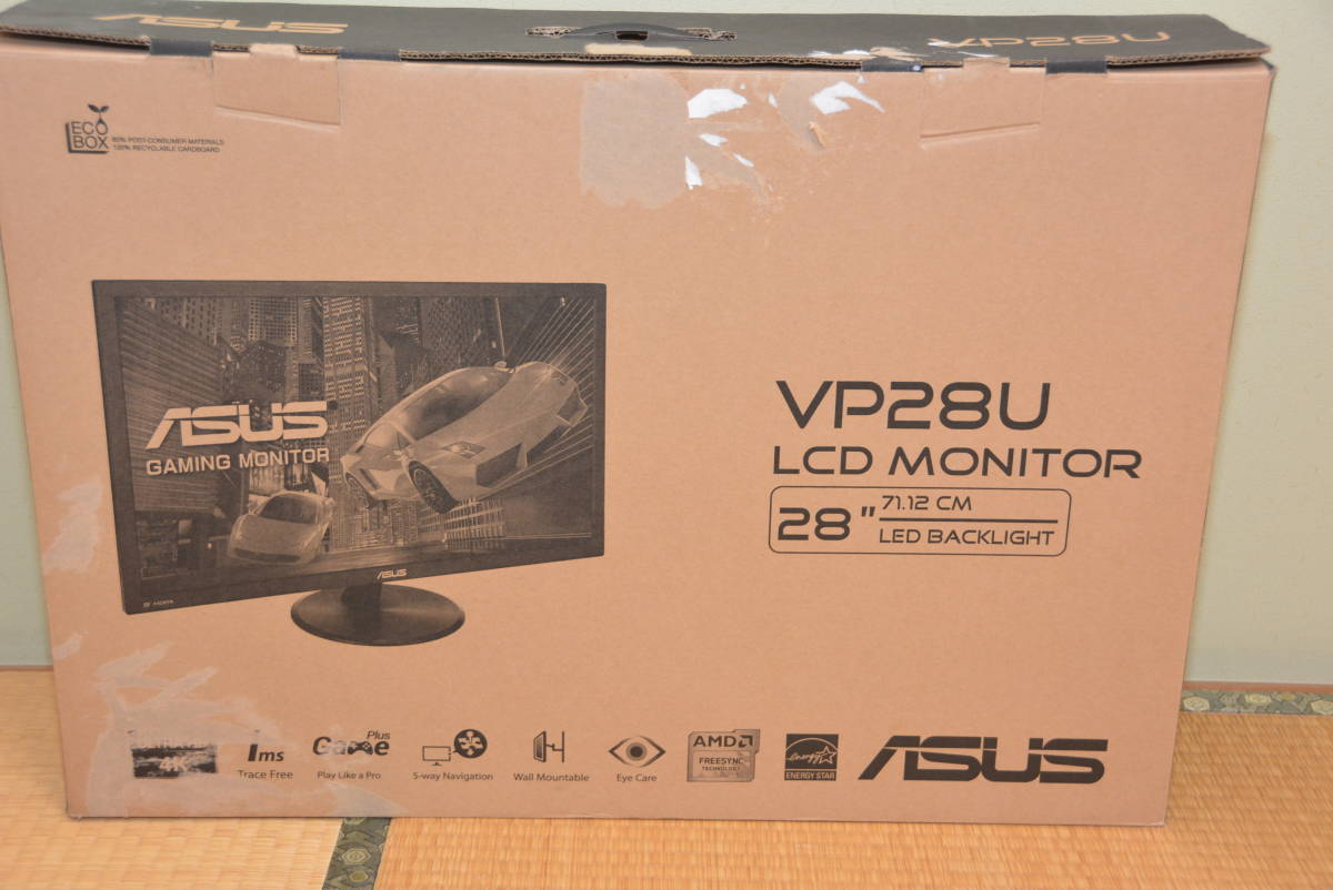 ASUS 液晶モニタ VP28UQG ゲーミングモニター　28型4K 美品 中古品_画像6