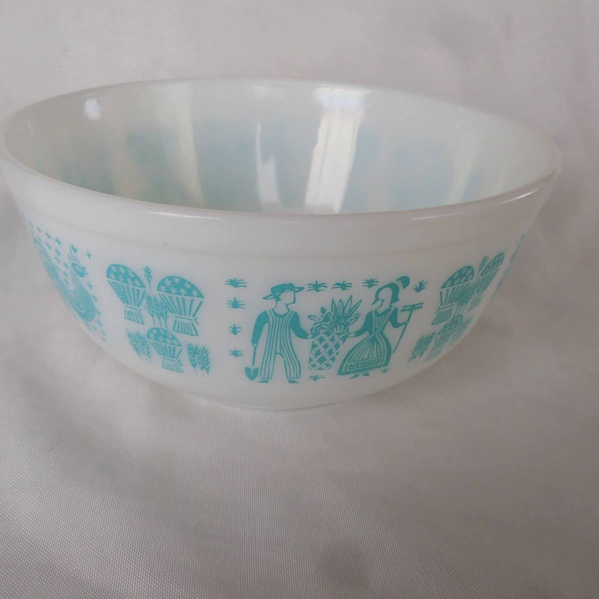 ◆送料無料◆オールド パイレックス◆OLD PYREX◆ミキシング◆ボウル◆バタープリント◆大◆Lサイズ◆ヴィンテージ◆アメリカ◆USA◆雑貨◆_画像1