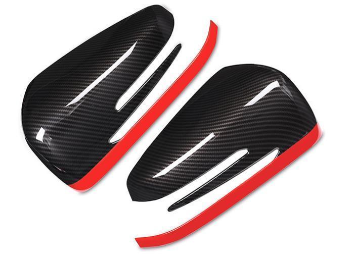  Mercedes Benz carbon look door mirror cover W176 A180 A250 A45 style sport sport A Class Red Line 