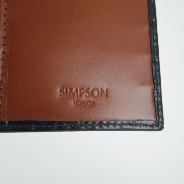 * почти не использовался *( Британия )SIMPSON LONDON/ Simpson [ обычная цена Y41,040-*b ride ru кожа specification / длинный кошелек ] длинный бумажник / чёрный × чай / мужской *g298