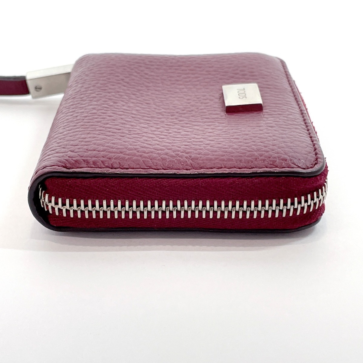 トッズ TOD'S コインケース 小銭入れ レザー パープル/シルバー 保存箱